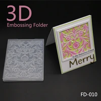 zhuoang 2018new arrival 3d flower lace embossing plates design diy paper cutting dies scrapbooking plastic embossing folder