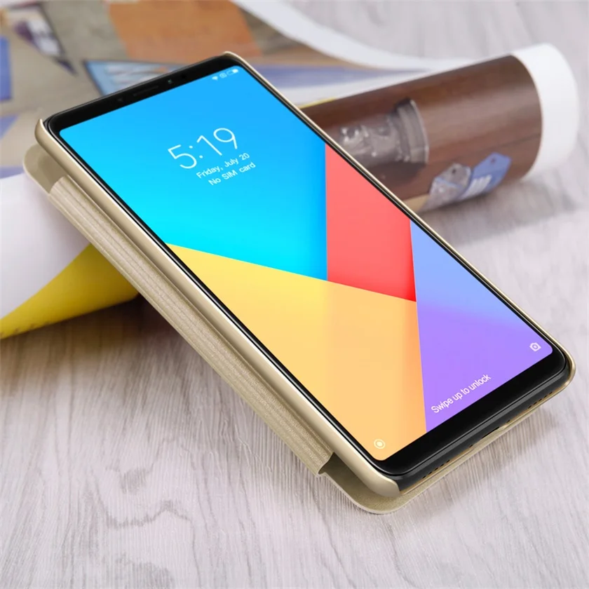 Xiaomi Mi Max 3 Чехол книжка NILLKIN Sparkle супер тонкий флип чехол из искусственной кожи для