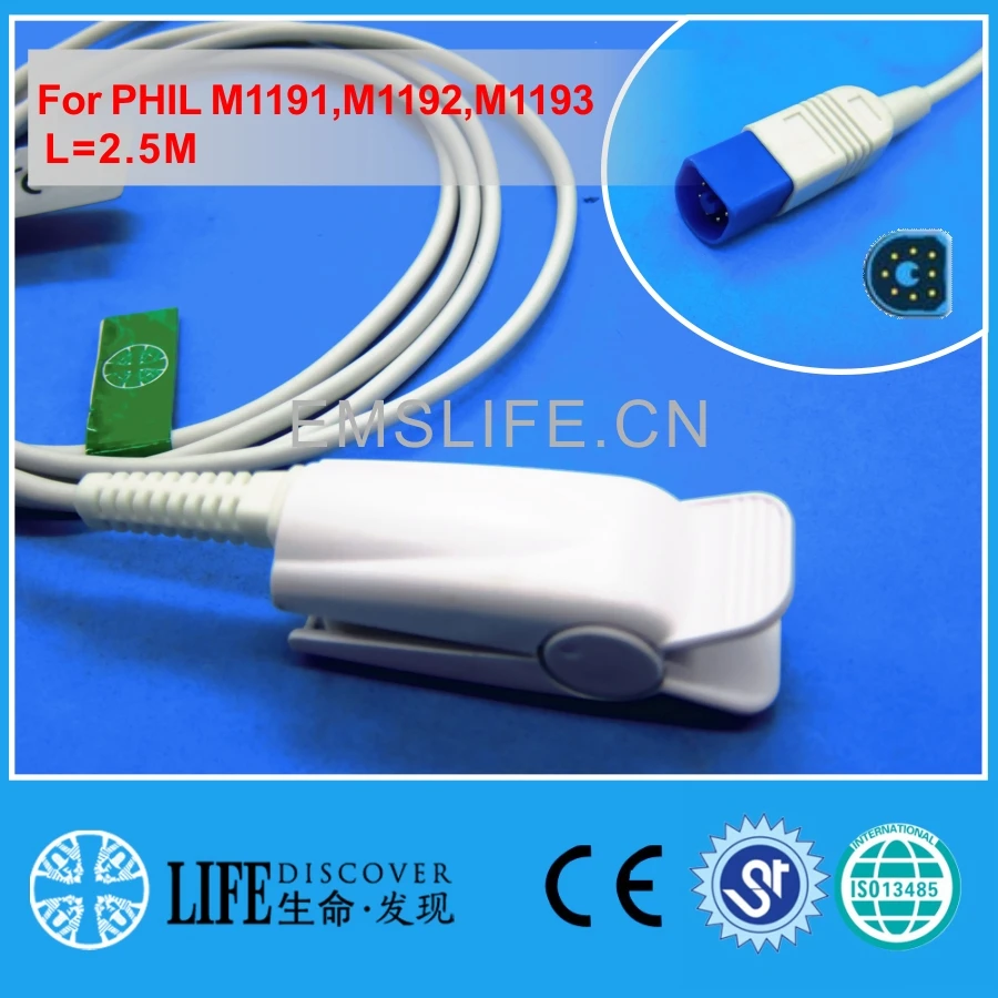

Lonmg cable NK finger clip spo2 for PHIL M1191,M1192,M1193