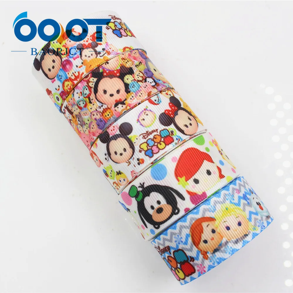 OOOT BAORJCT 175227 22 мм 10 ярдов Мультяшные ленты термопечать grosgrain Свадебные аксессуары