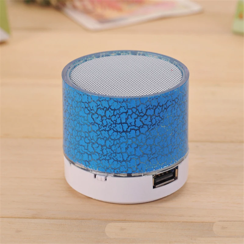 Q JRGK CRACK LED MINI Wireless Bluetooth Speaker TF USB Portable Music Sound Box Subwoofer Loudspeaker For Phone PC With Mic | Электроника