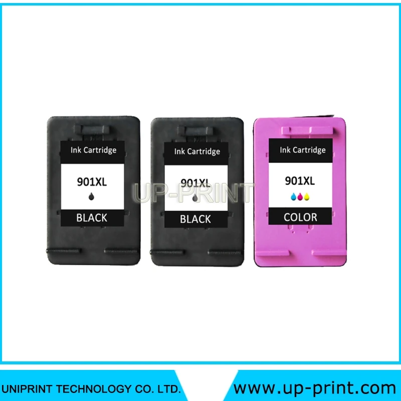 UP 3PK совместимый с HP901 XL чернильный картридж черный/цвет CC654AN CC656AN Officejet J4580 4500 J4550