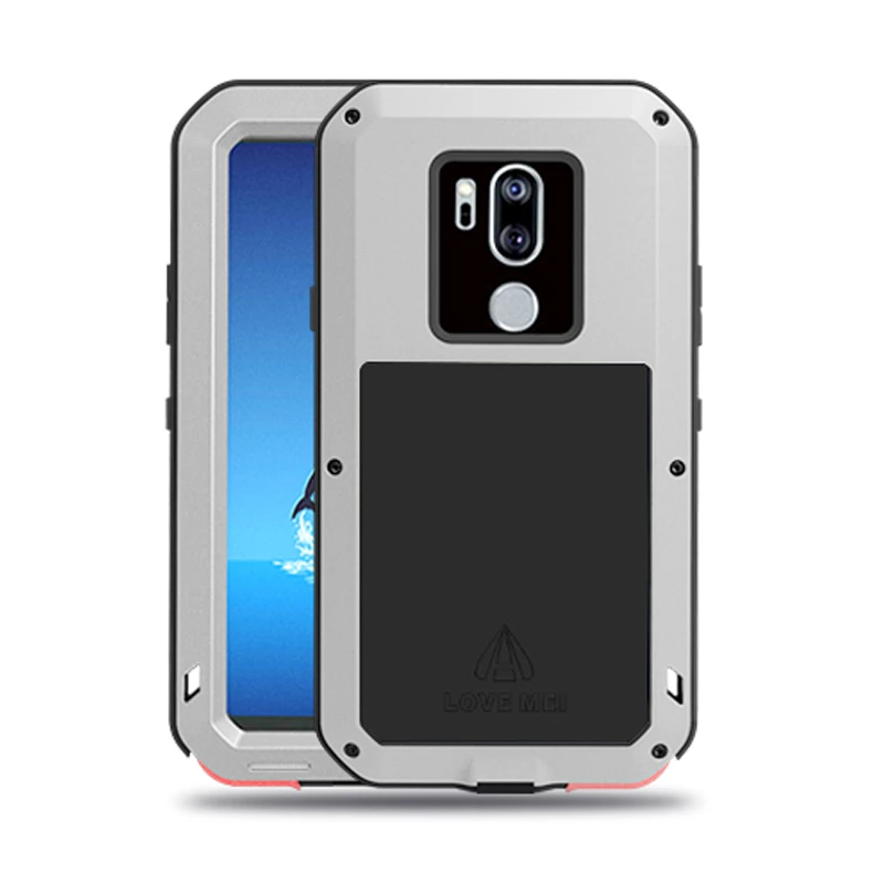 Роскошный Алюминиевый металлический чехол для LG G7 ThinQ+ Gorilla glass протектор Силиконовый чехол Полный корпус защитный для LG G7 чехол ThinQ