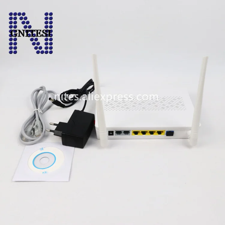 Низкая цена ONT 4GE порт 2 голоса с двухдиапазонным wifi usb 2443GE2 GPON ONU высокое качество |