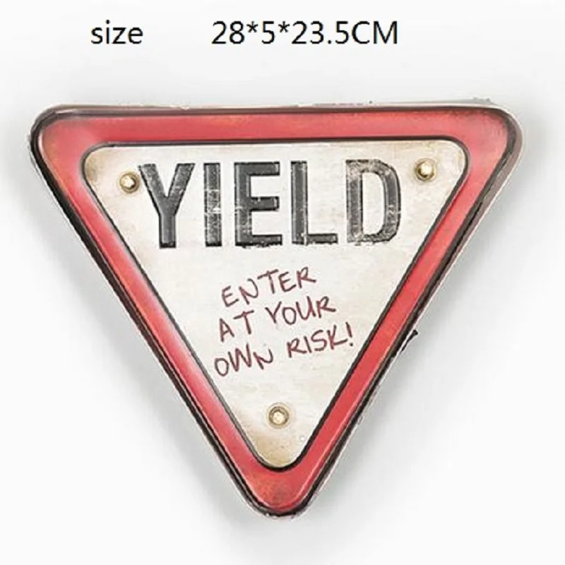 Винтажные светодиодные неоновые огни знаки железный лист живопись потертый шик