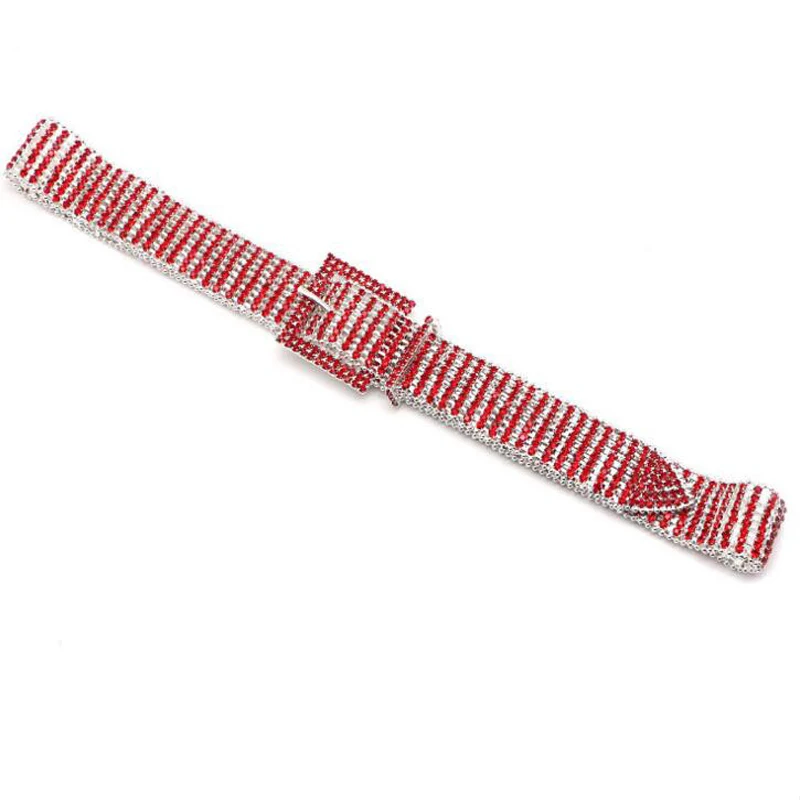 

2018 New Luxury Hot belts Women's Colorful Rhinestone bride Belt Silver Bling Female Crystal Waistband Wedding Belt accessories
