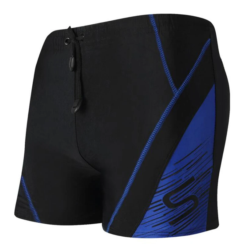 Black Blue Мужские Пляжные пляжные спортивные плавки, купальные плавки, шорты, одежда для плавания, купальный костюм, купальный костюм, пляжная одежда, badpak mayo de bain - Цвет: Black Blue