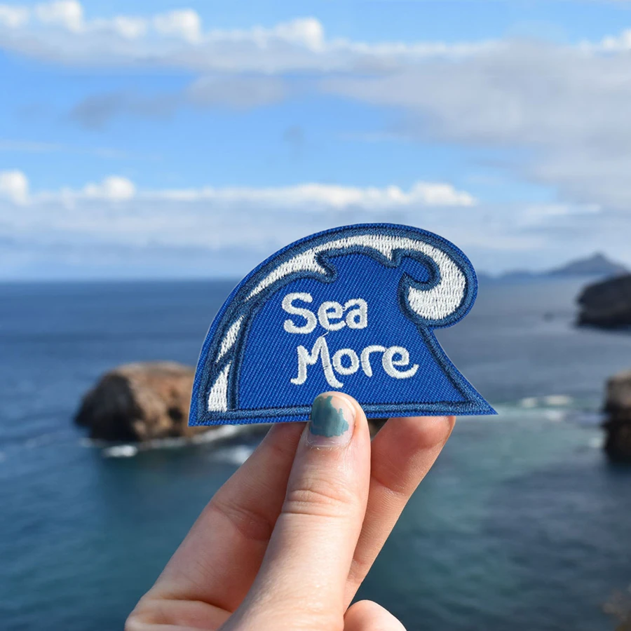 Нашивка Sea More металлический значок для серфера океан занятий спортом на открытом