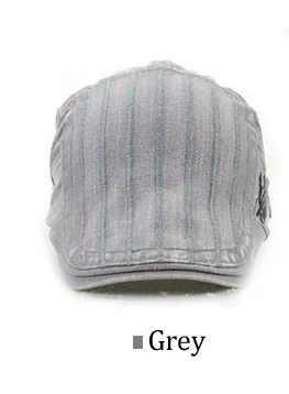 Grey Новые модные спортивные Беретки для женщин Кепки S для Для мужчин Для женщин Повседневное лето унисекс хлопок полосой Кепки S Беретки для женщин Шапки boina на открытом воздухе без Каблука Защита от солнца Кепки - Цвет: Grey