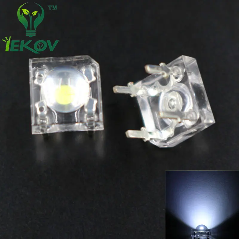 20 шт. LED 5 мм белый Пиранья супер флюс светодиоды 4 pin купольная широкоугольная