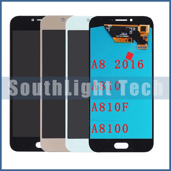 

Grade AAA+++ Super AMOLED HD for Samsung Galaxy A8 2016 A8100 A810 LCD Display Touch Screen Digitizer Assembly Replacement