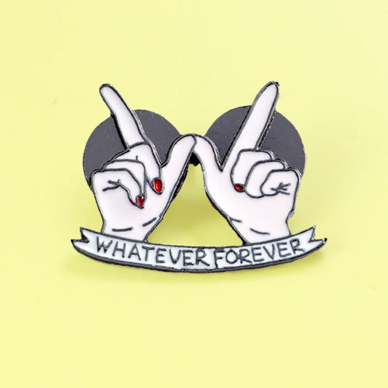 Брошь Whatever forever' в форме сердца руке лучшие друзья BFF эмалированные Значки