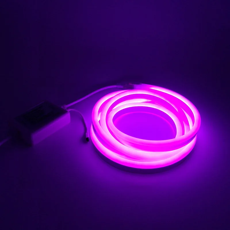 Светодиодная лента неоновая лампа 220 В изменение цвета RGB с пультом