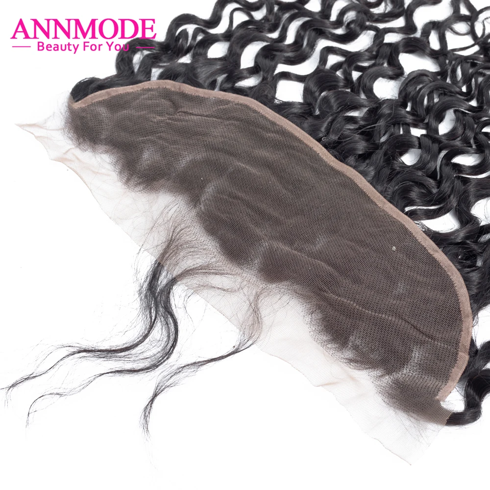 Annmode человеческие волосы 13X4 предварительно вырезанные кружевные закрытием