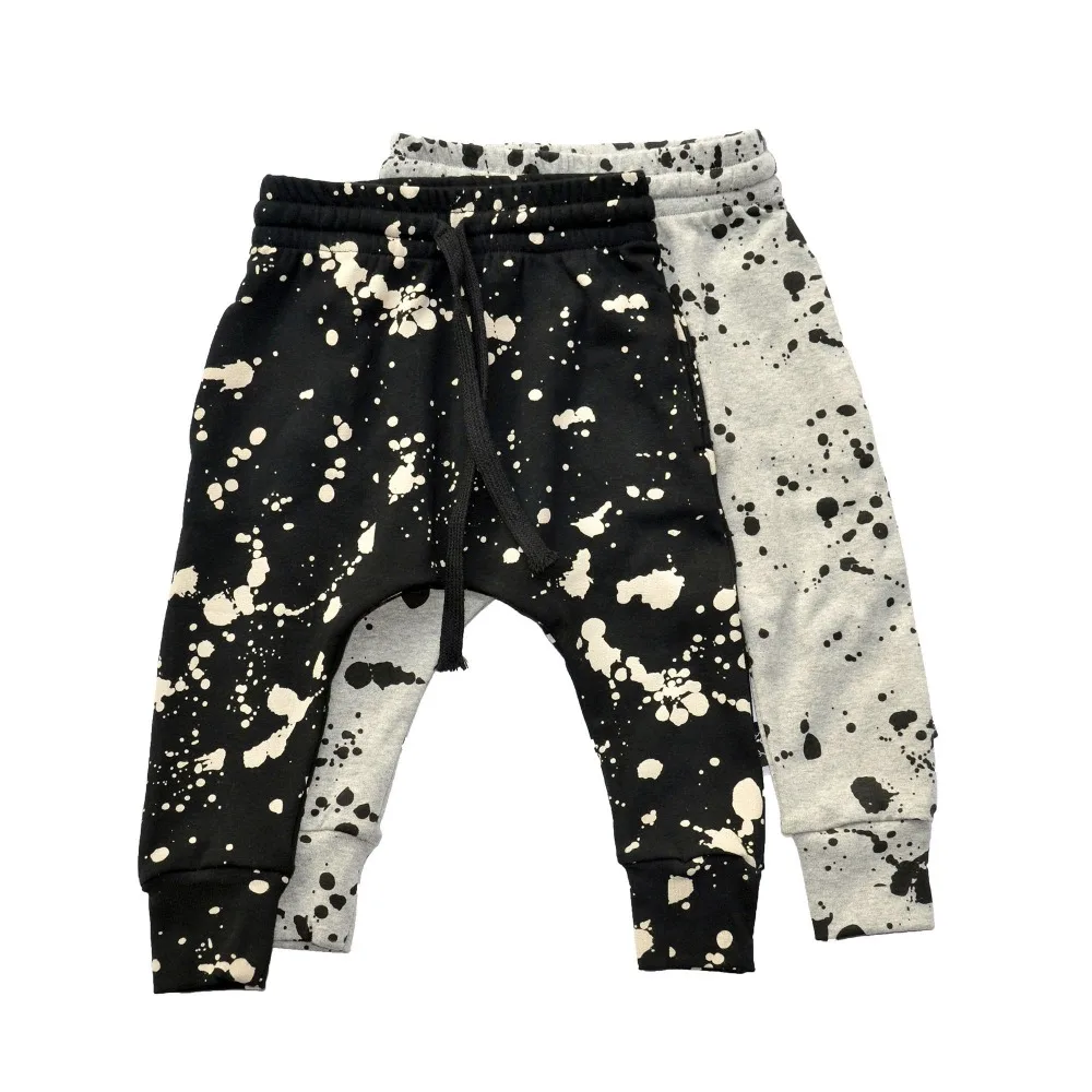 Штаны с брызгами для мальчиков хлопковые детские брюки шаровары малышей