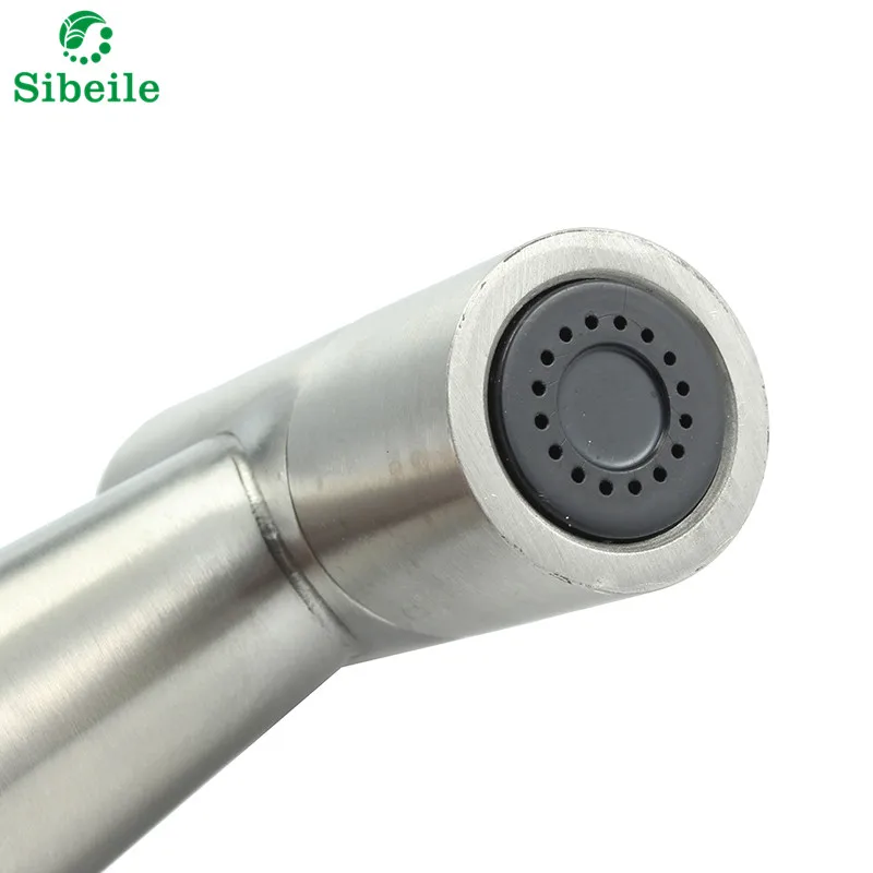 

SBLE Stainless Steel Bathroom Hand Held Toilet Bidet Sprayer Washing Shower Head Flusher Flushing Clean Bidets free shipping
