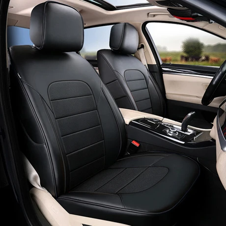 AutoDecorun 15 шт./компл. сиденье из натуральной кожи чехлы для Chevrolet Cruze 2009 2010 2011 2012- Сиденье коврики для стола или пола аксессуары - Название цвета: Black