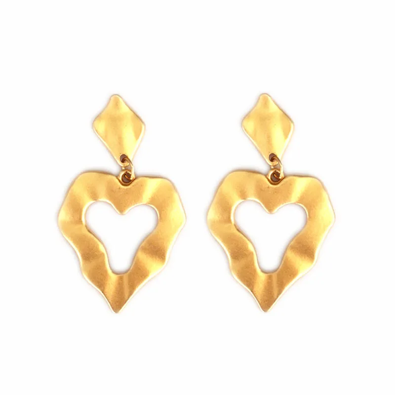 Romantic Style Hollow Heart Stud Earrings Women Girl Fashion Brincos Personality Alloy Love Party Simple Jewelry | Украшения и