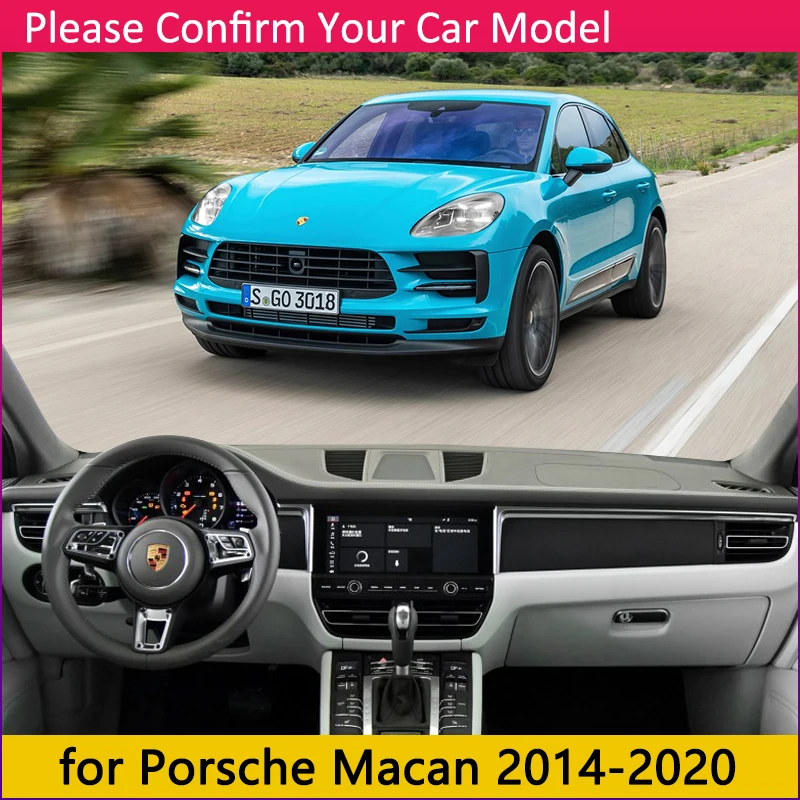 Для Porsche Macan 2014 ~ 2020 Turbo GTS S Противоскользящий анти-УФ коврик на приборную панель