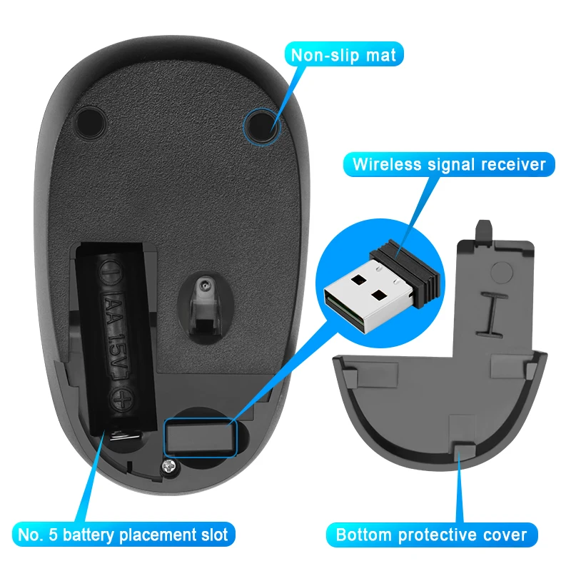 Rocketek USB беспроводная мышь 2,4G 1600 dpi 3 кнопки эргономичная Для imac pro macbook ноутбук ПК оптическая мини мышь Бесшумная