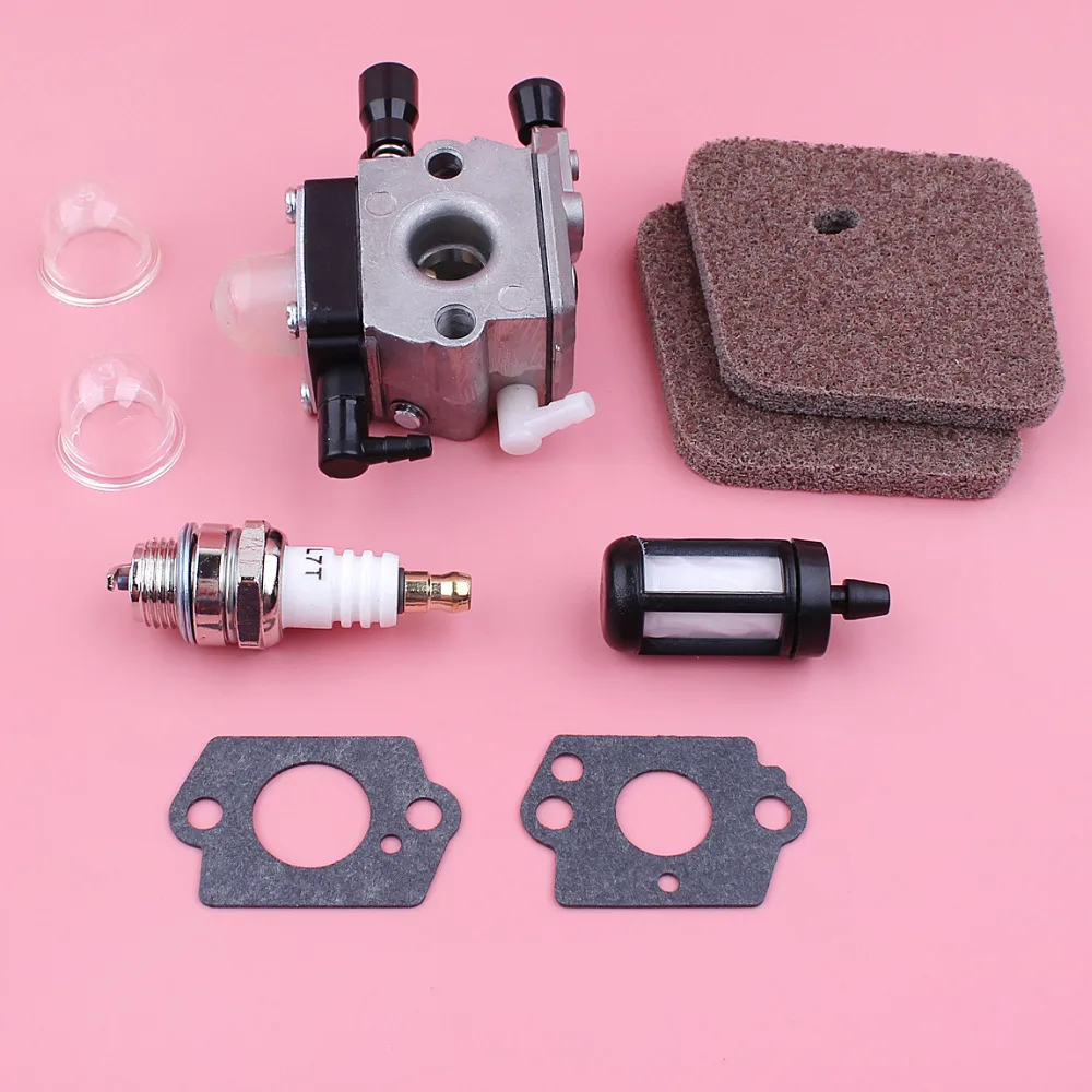 Карбюратор Carb для Stihl FS85 FS80 R FS76 FS75 FS74 FC55 FS55 FS46 FS45 FS38 Триммер Часть воздушный топливный фильтр праймер Лампа Комплект