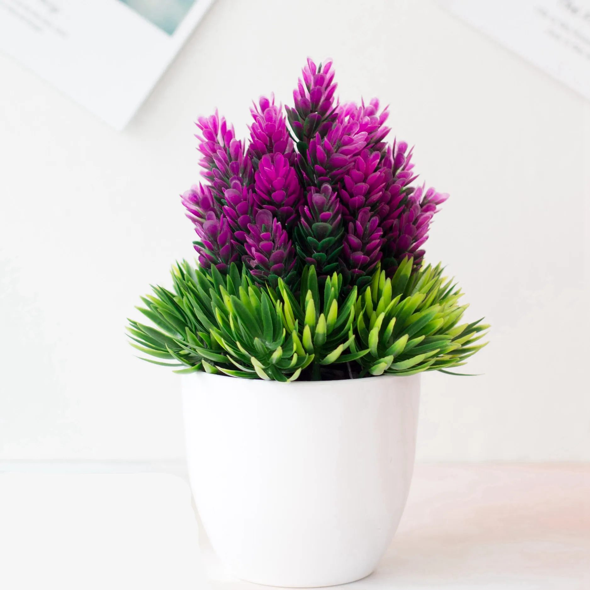 Plant-purple Искусственный Горшок для растений, Детский горшок для душа, аксессуары для свадебной вечеринки, домашний декор, пластиковые цветочные настольные горшки, цветочные горшки - Цвет: Plant-purple