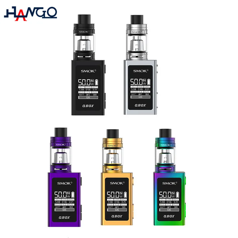 Оригинал smok qbox комплект standard edition q box mod 1600 мАч 50 Вт батареи tfv8 ребенок бак 3 мл vape kit