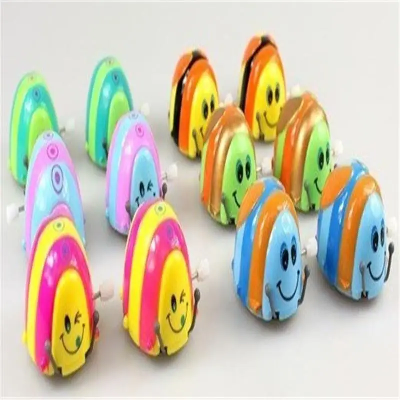 5pcs/lot New High Quality Funny Colorful Baby Kid Beetle Thumbing Somersault Running Clockwork Toys For Children