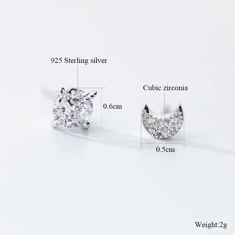 Высококачественные серьги гвоздики из стерлингового серебра 925 пробы модные