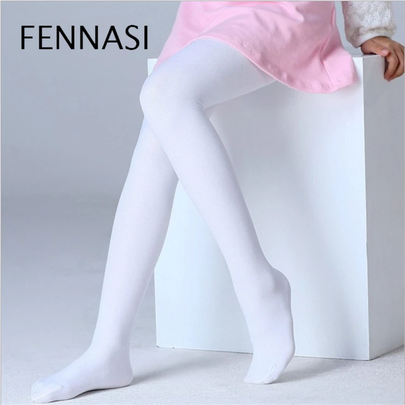 Детские милые белые чулки FENNASI нейлоновые для танцев девочек кавайные
