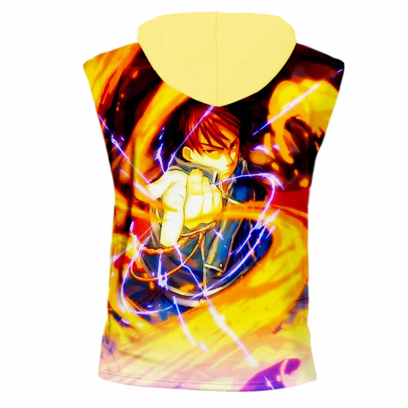 OGKB летние топы для мужчин Забавный принт полностью металлический алхимик 3D с