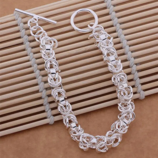 Красивый модный посеребренный очаровательный браслет великолепные ювелирные