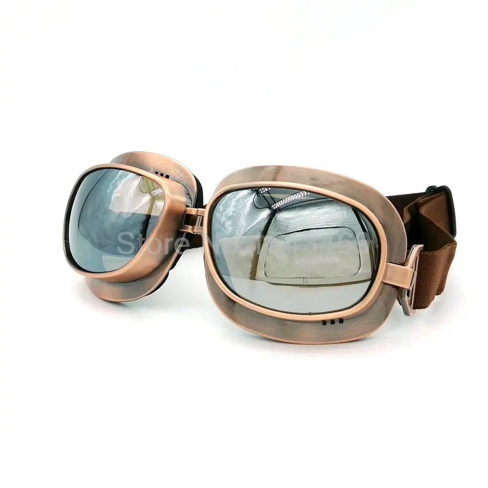 2016 Новый Мотокросс Очки Медным Покрытием Кадр Старинные Harley Открытым Лицом Шлем