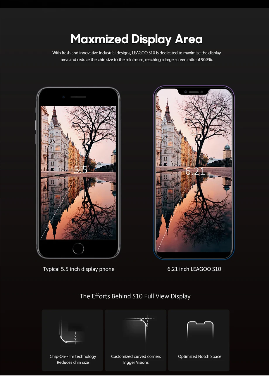 LEAGOO S10, глобальная версия, Android 8,1, смартфон, 6 ГБ, 128 ГБ, 6,21 дюйма, 19:9, u-образная система, 4050 МП, мАч, встроенный экран, отпечаток пальца, мобильный телефон