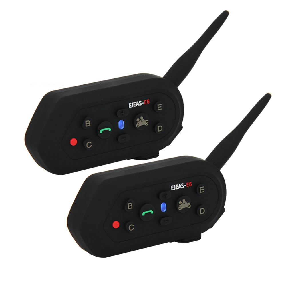 2 шт. 1200 м ejeas E6 мотоциклетная система связи Vox Bluetooth внутренней для шлема гарнитура