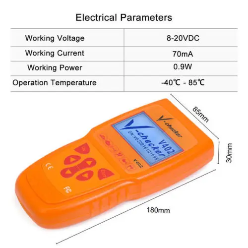 V-checker V402 VAG Audi volkpay Skoda Seat EOBD OBD2 | Инструменты