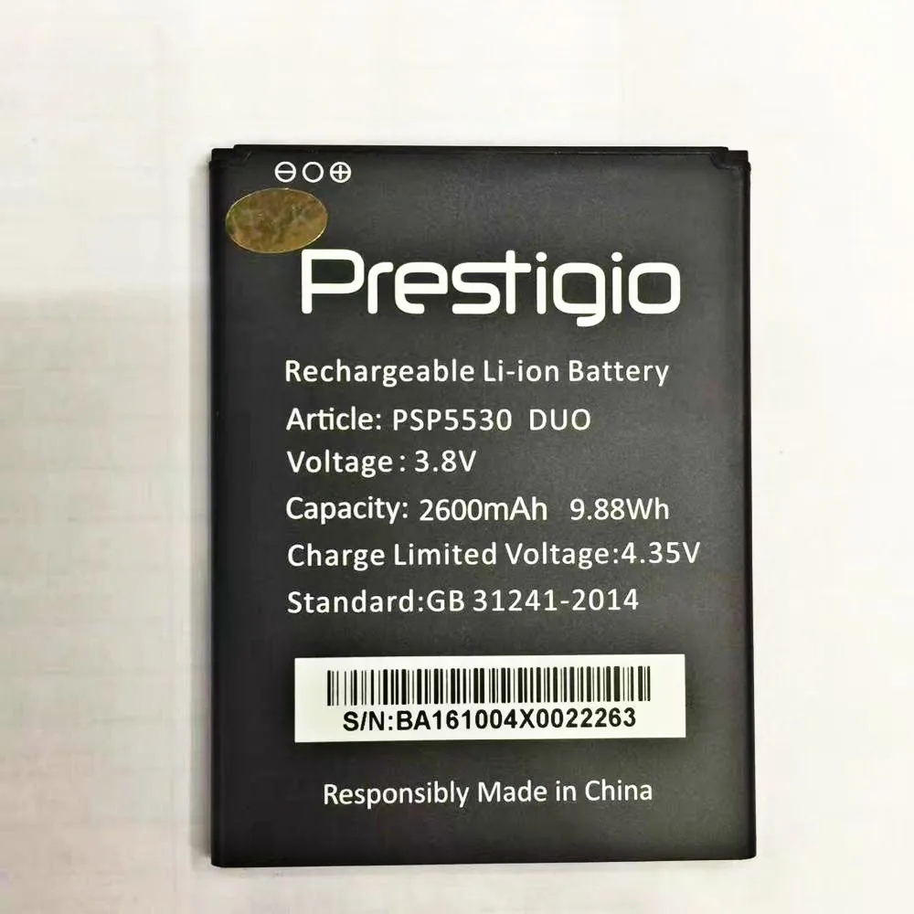 Новый аккумулятор для psp5530 duo b 100% 2600 мАч Сменный смартфона Prestigio PSP5530 duo|battery for|battery