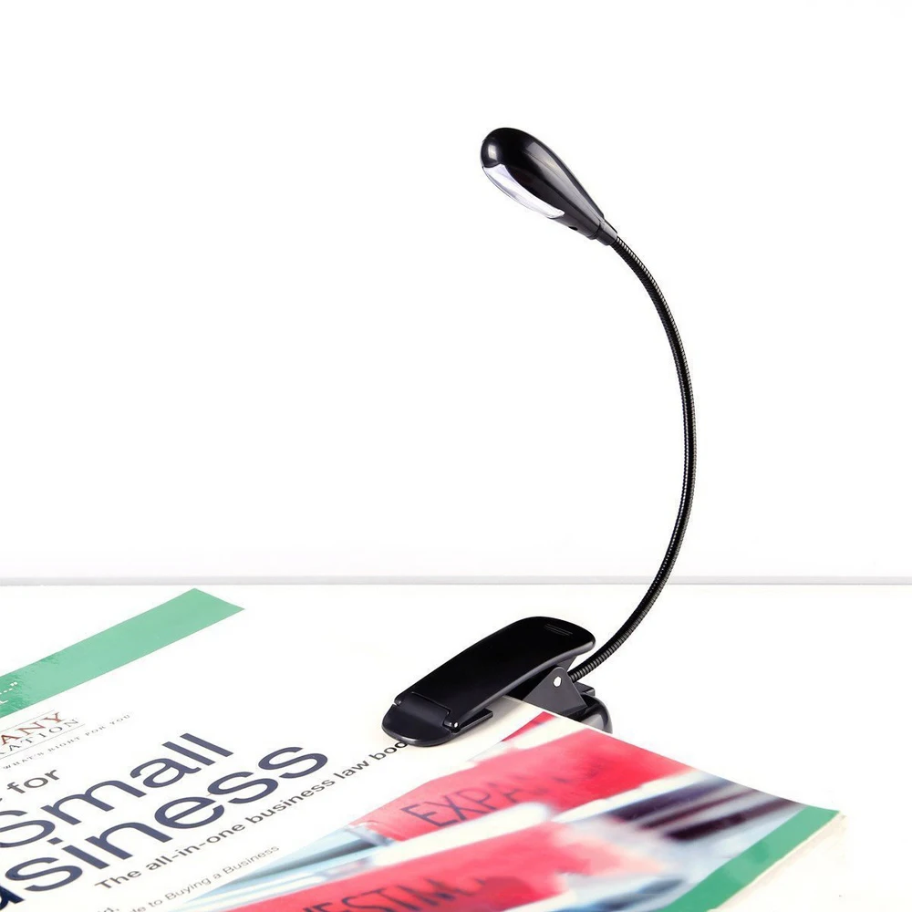 2 LEDs Book Reading Lamp Table USB Charging Light mini Led Portable Clip-On lamp Flexible Easy to Use | Освещение