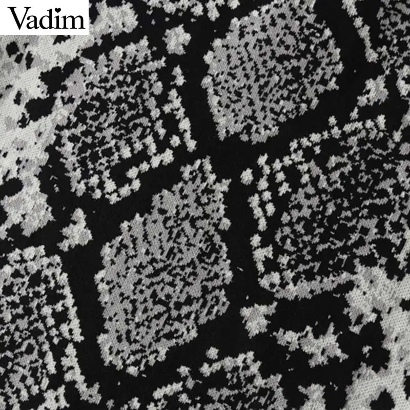 Женская трикотажная Мини юбка Vadim облегающая эластичная мини с принтом в виде