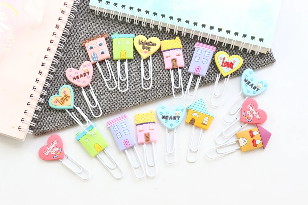Domikee, креативные милые корейские kawaii металлические школьные скрепки, скрепки для студентов, Детские закладки, Подарочные канцелярские принадлежности, 3 шт