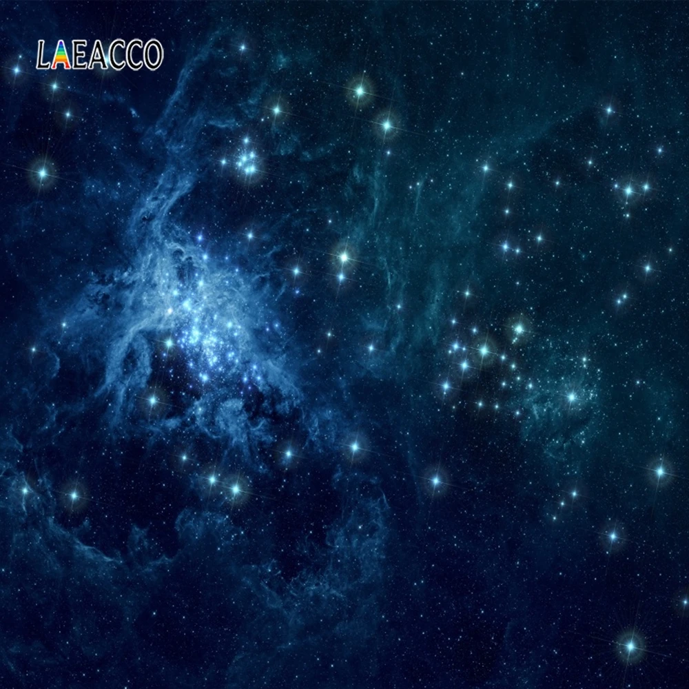 Laeacco Night Stars Bling Starry Sky Baby Pets Portrait Photocall Photography Background Customized Backdrops For Photo Studio |