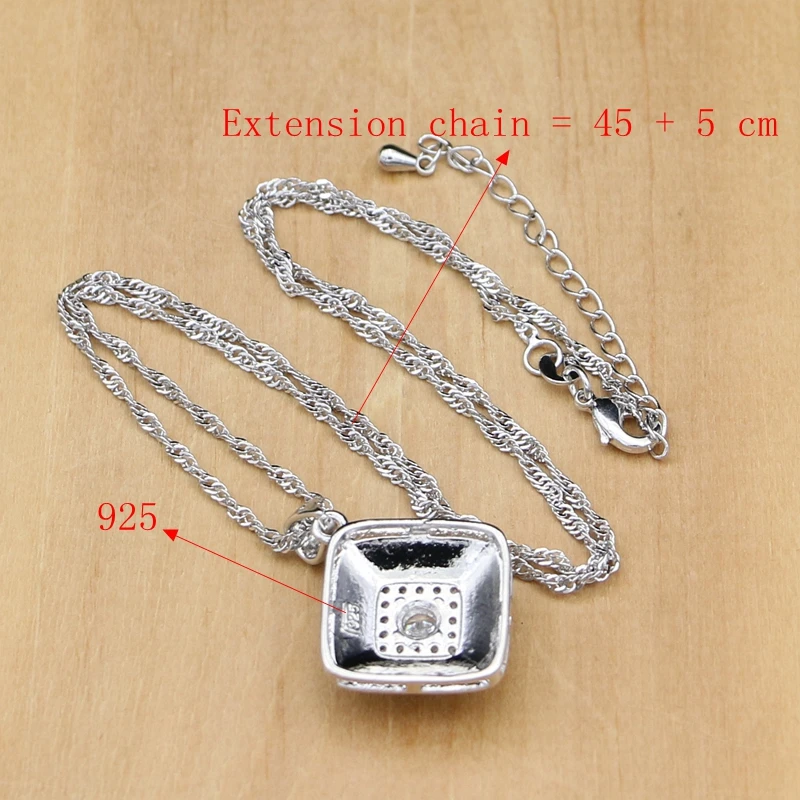 925 Silver Bridal Jewelry Cubic Zirconia Sets Yellow Rubber PpaintFor Women Earrings Stone Pendant/Rings/Necklace Set | Украшения и