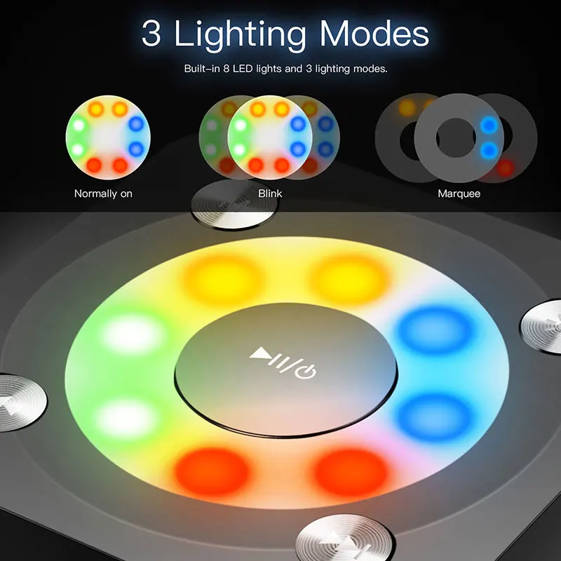 Мини колонка Bluetooth динамик портативный стерео громкий Беспроводная сабвуфер с