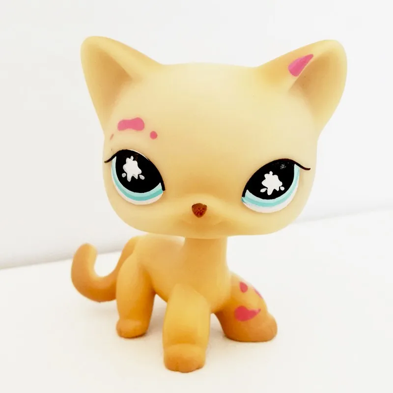 Пет шоп стоячки игрушки lps pet shop toys cat редкие кошечку стоячки#816 кошечку лпс игрушки short hair cat yellow kitty#816 original lps toys old rare stanchion