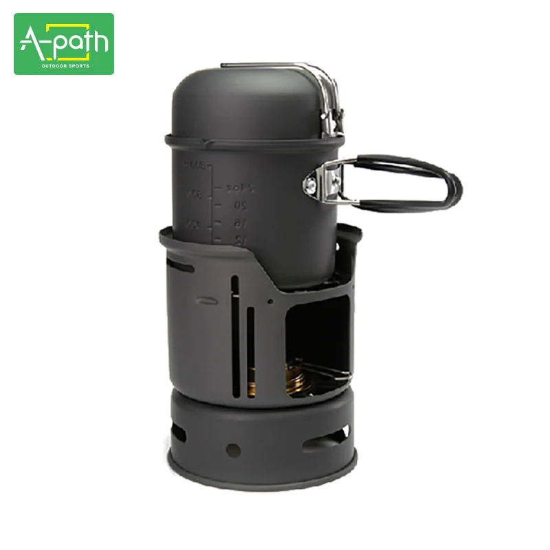 1 2 человек Открытый Кемпинг посуда анодированного Алюминий нержавеющая 7 шт.