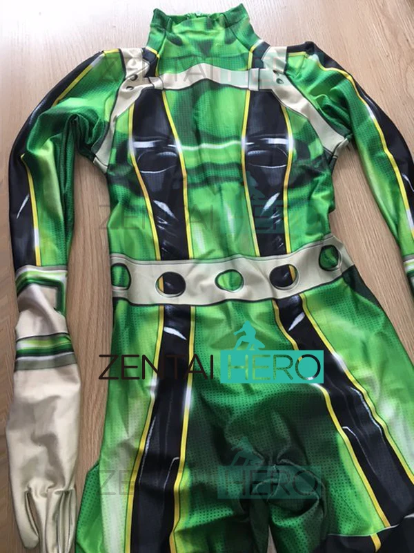 3D напечатаны Pro Hero Tsuyu Asui My Academy женские боди Zentai Boku no Froppy косплей костюм на