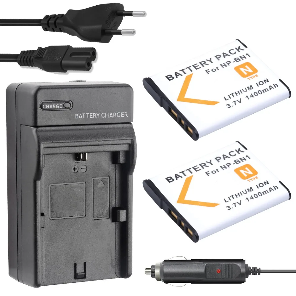 2 шт. NP BN1 батарея + зарядное устройство для Sony Cyber shot DSC QX10 QX100 T99 T110 TF1 TX7 TX9 TX5|Цифровые