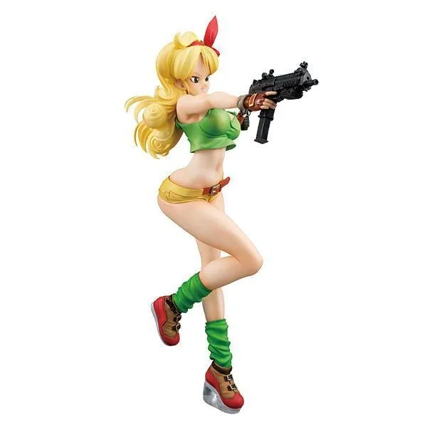 Аниме Фигурка 19 см Dragon Ball Z Gals Lunchi Gold Hair ver. Коллекционные Подарочные модельные