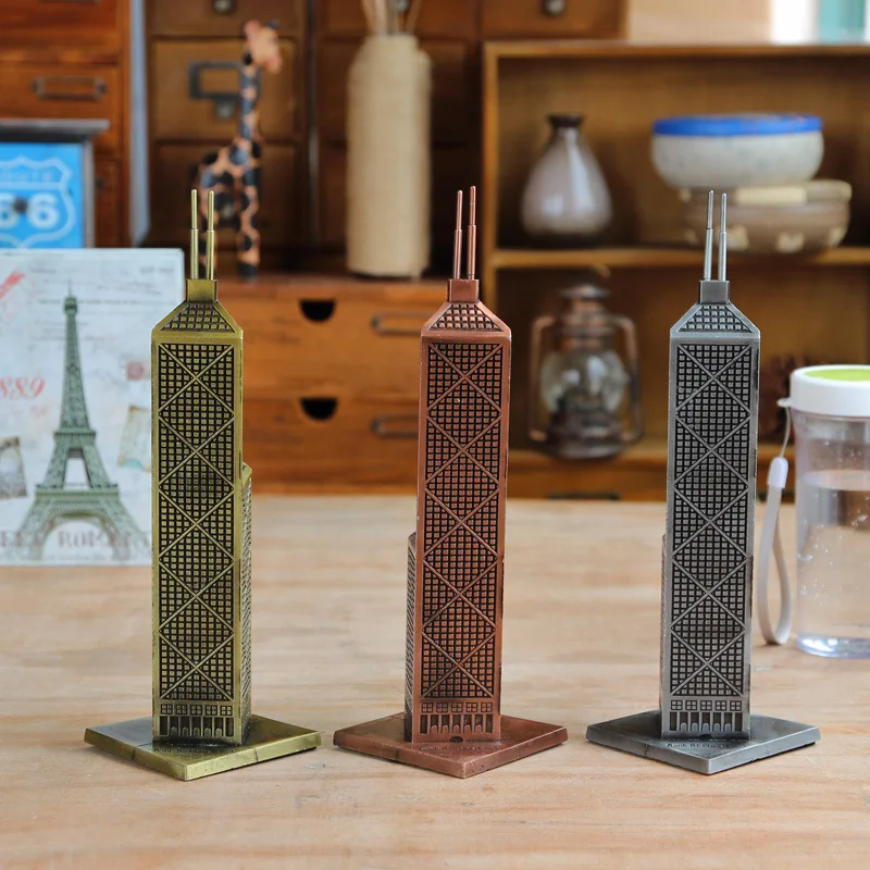 10-дюймовая ретро-скульптура в виде здания металлический корпус Китайская Башня