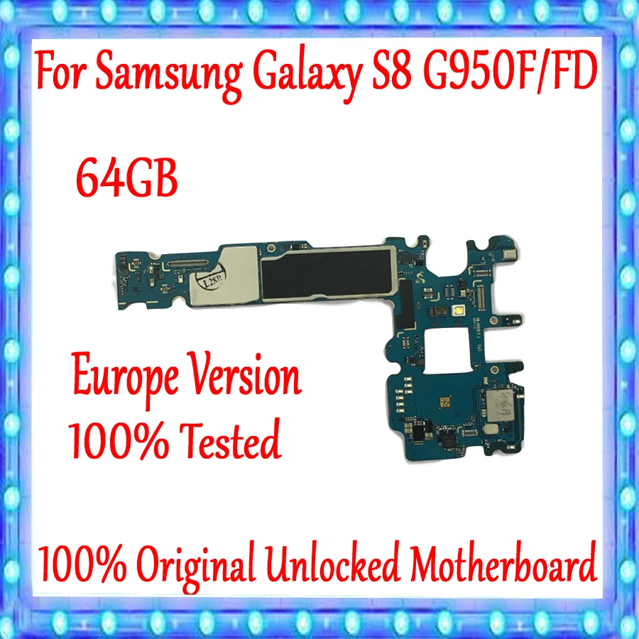Материнская плата для Samsung Galaxy S8 G950F G950FD 100% оригинальная материнская
